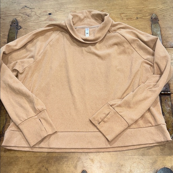 Kyodan Women’s Camel Cowl Neck Long Sleeve Top – Soft Knit Pullover – Size XXL - Picture 2 of 7